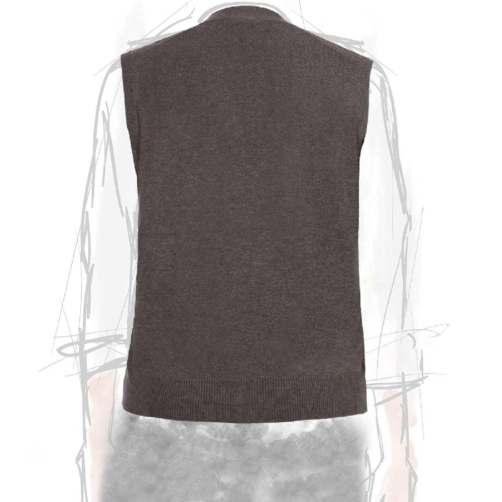 Rubinacci Gilet in cashmere tortora Trasporto libero internazionale