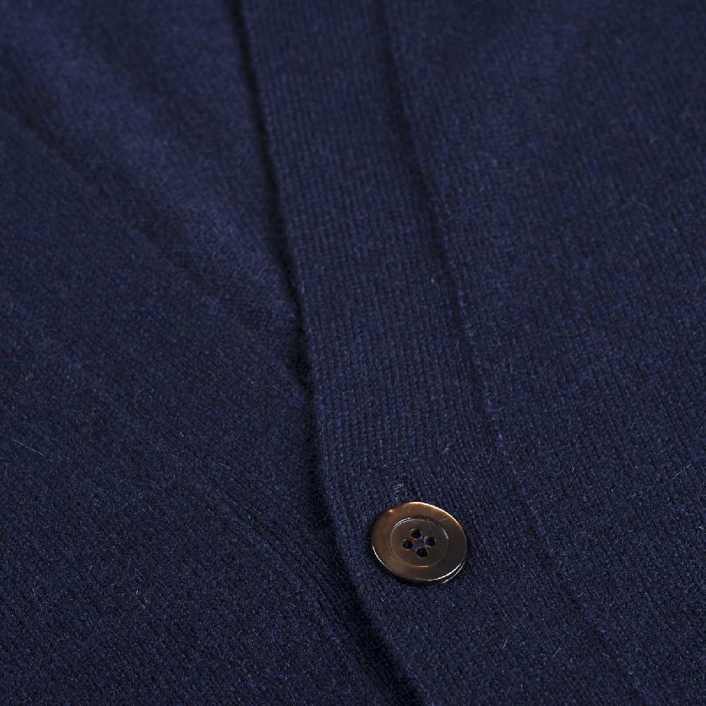 Rubinacci Gilet in cashmere blu navy Officina