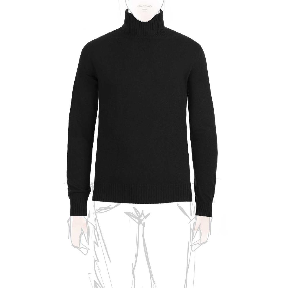 Rubinacci Collo alto cashmere nero Limitato a 3 giorni