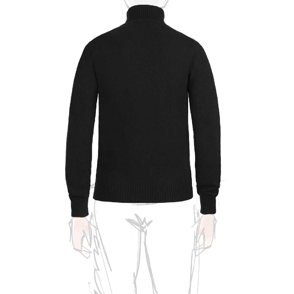 Rubinacci Collo alto cashmere nero Limitato a 3 giorni