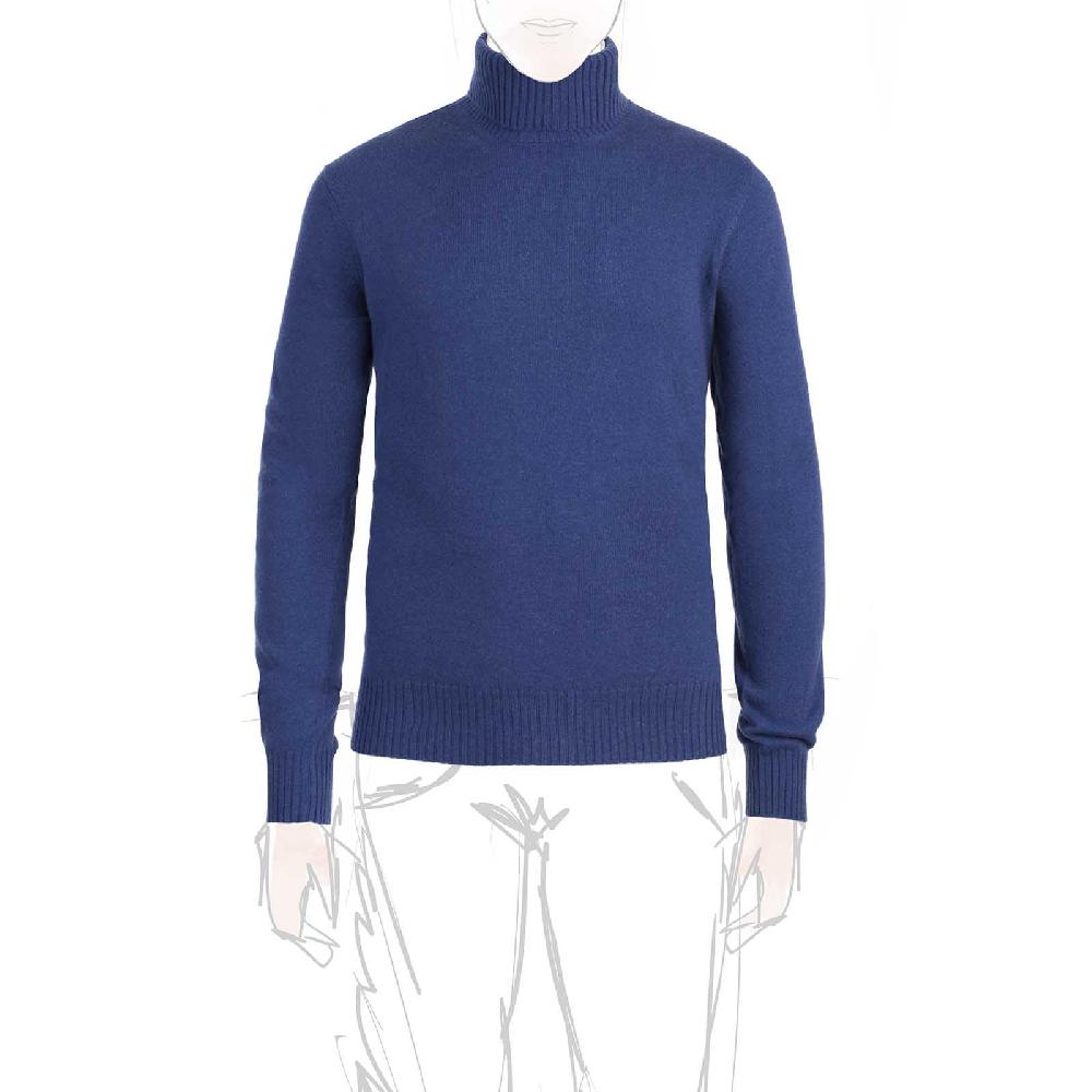 Rubinacci Collo alto cashmere ceruleo Esporta salva