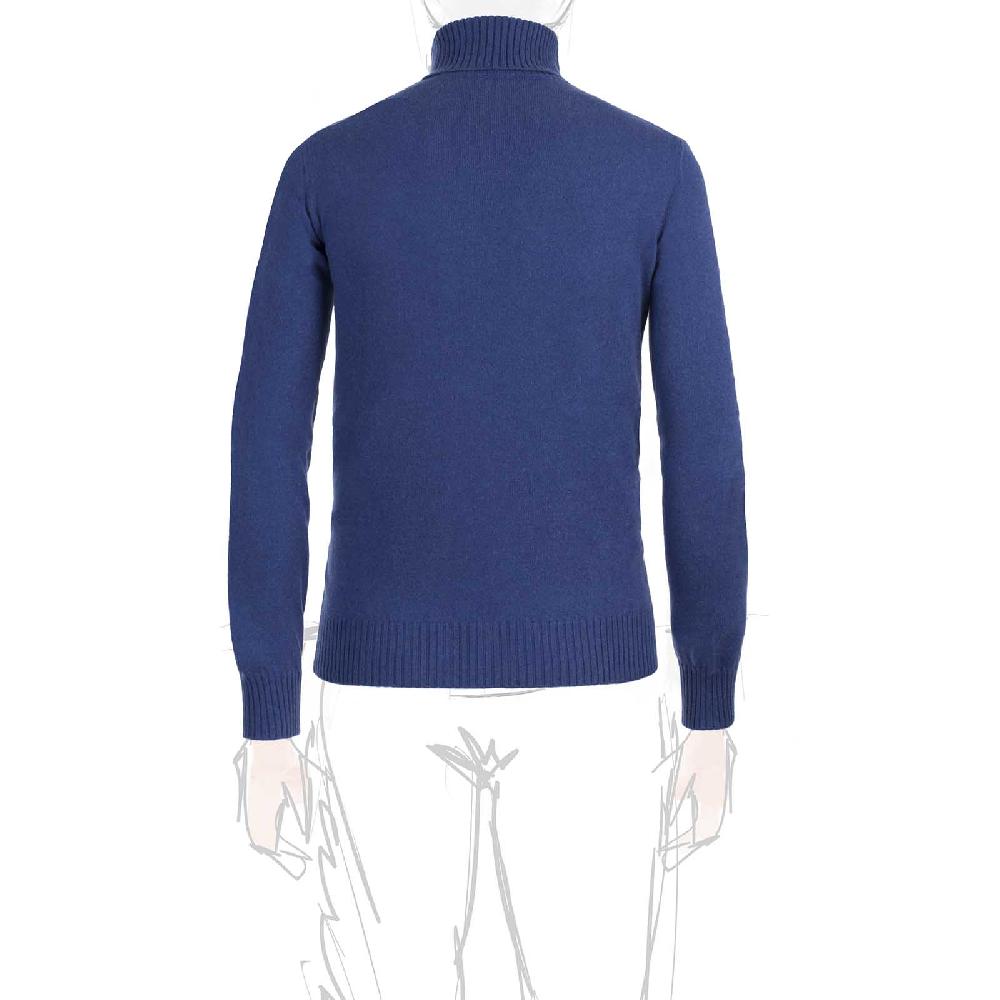 Rubinacci Collo alto cashmere ceruleo Esporta salva