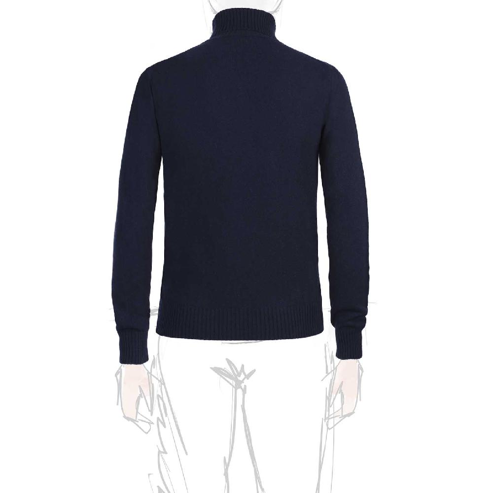 Rubinacci Collo alto cashmere blu In vendita