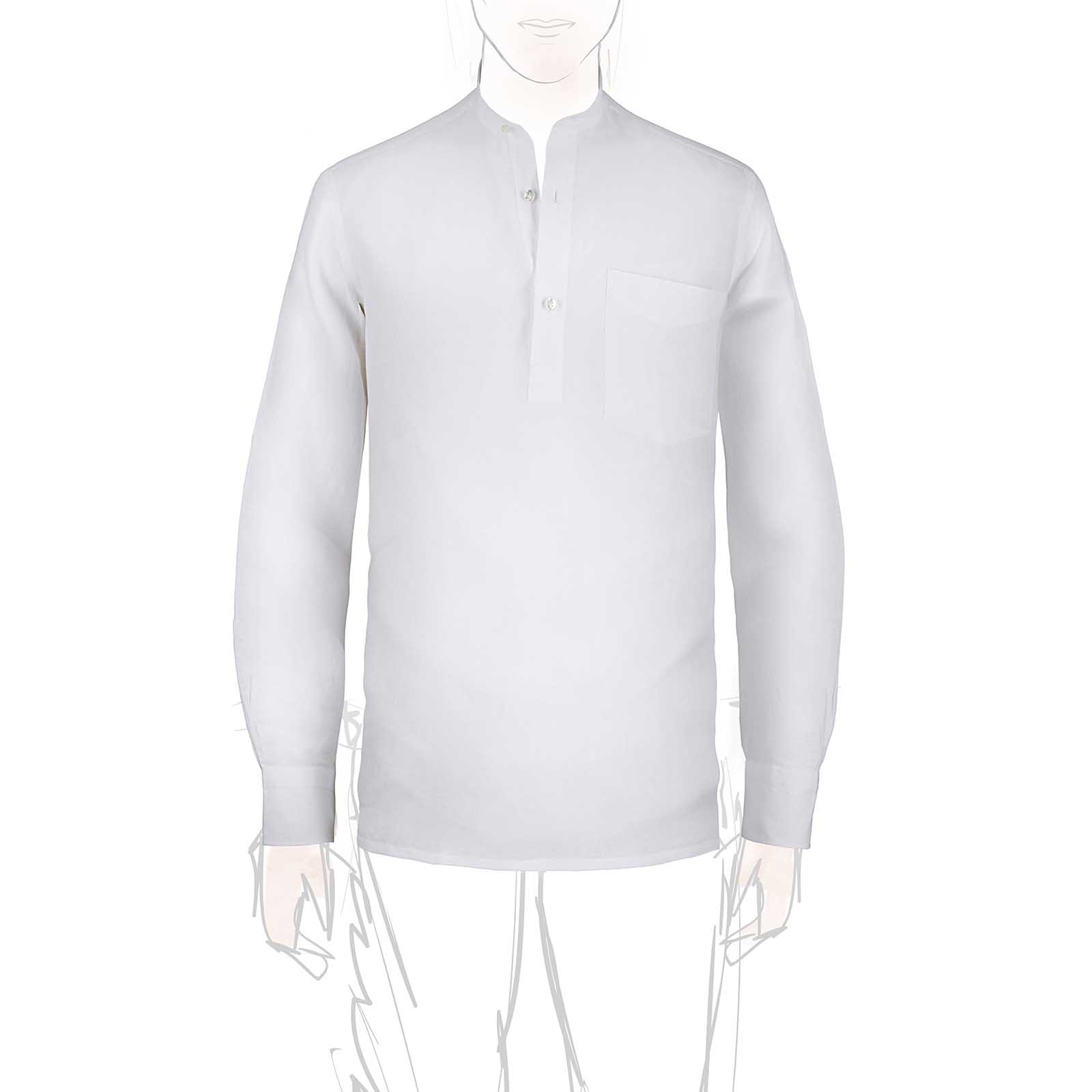 Rubinacci Polo guru in lino bianco Vendita
