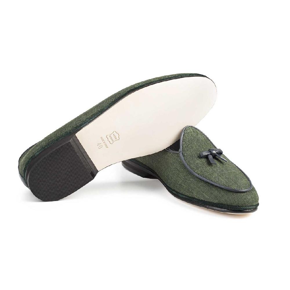 Rubinacci Marphy lino verde Sottocosto