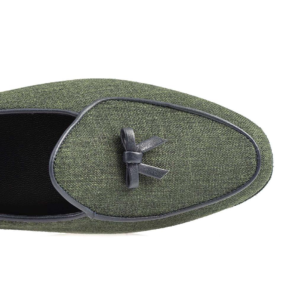 Rubinacci Marphy lino verde Sottocosto