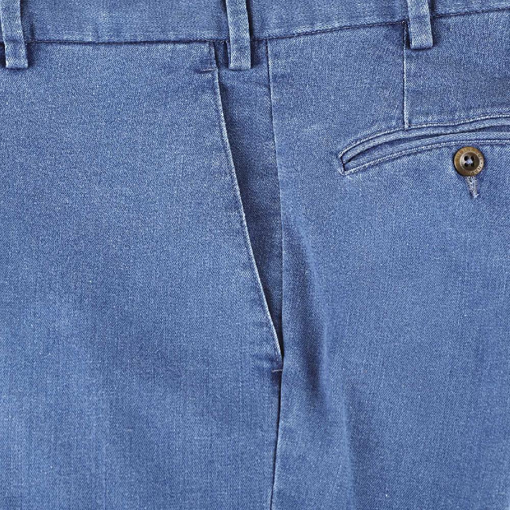 Rubinacci Pantalone in cotone jeans 4 stagioni Presa