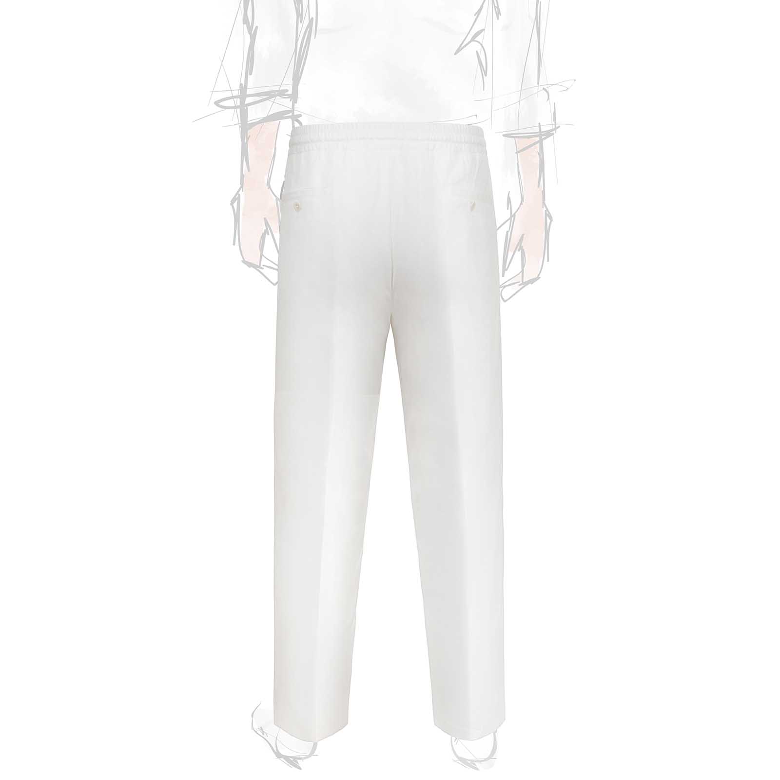 Rubinacci Pantalone leisure in cotone bianco Offerta