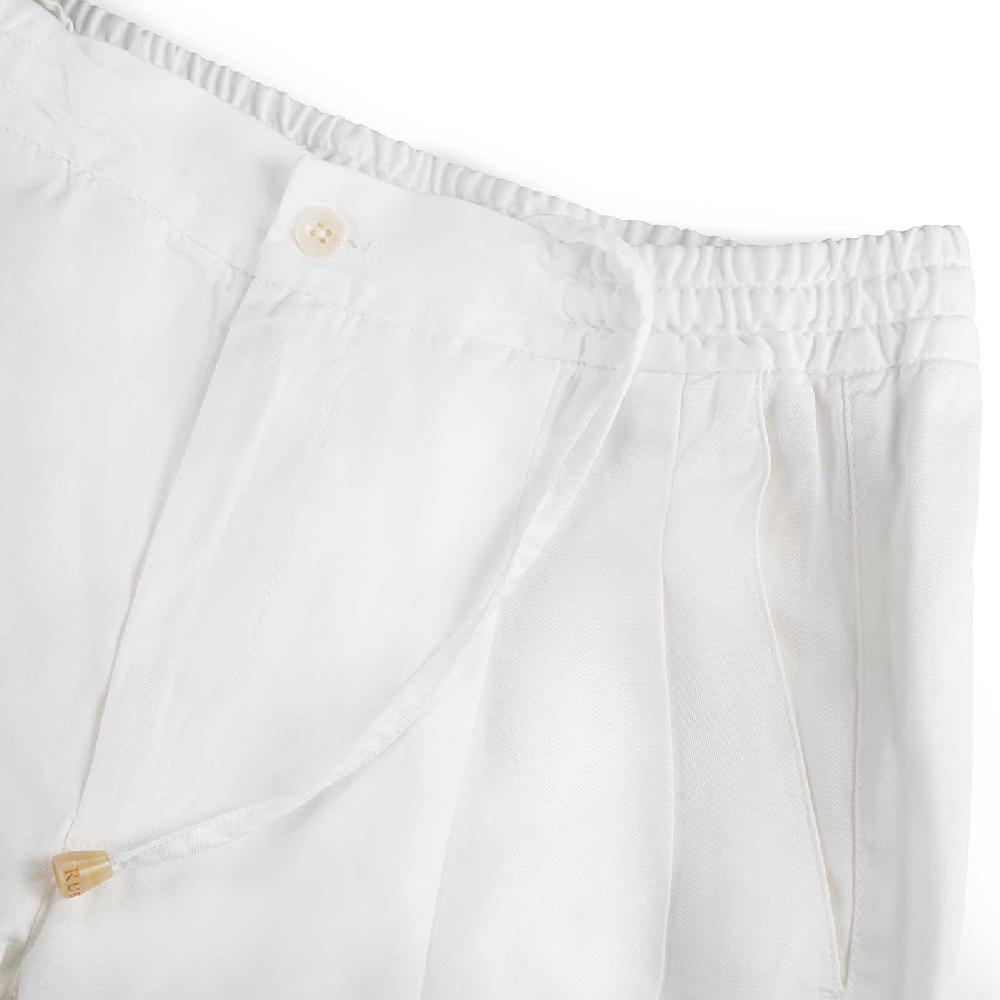 Rubinacci Pantalone leisure in cotone bianco Offerta
