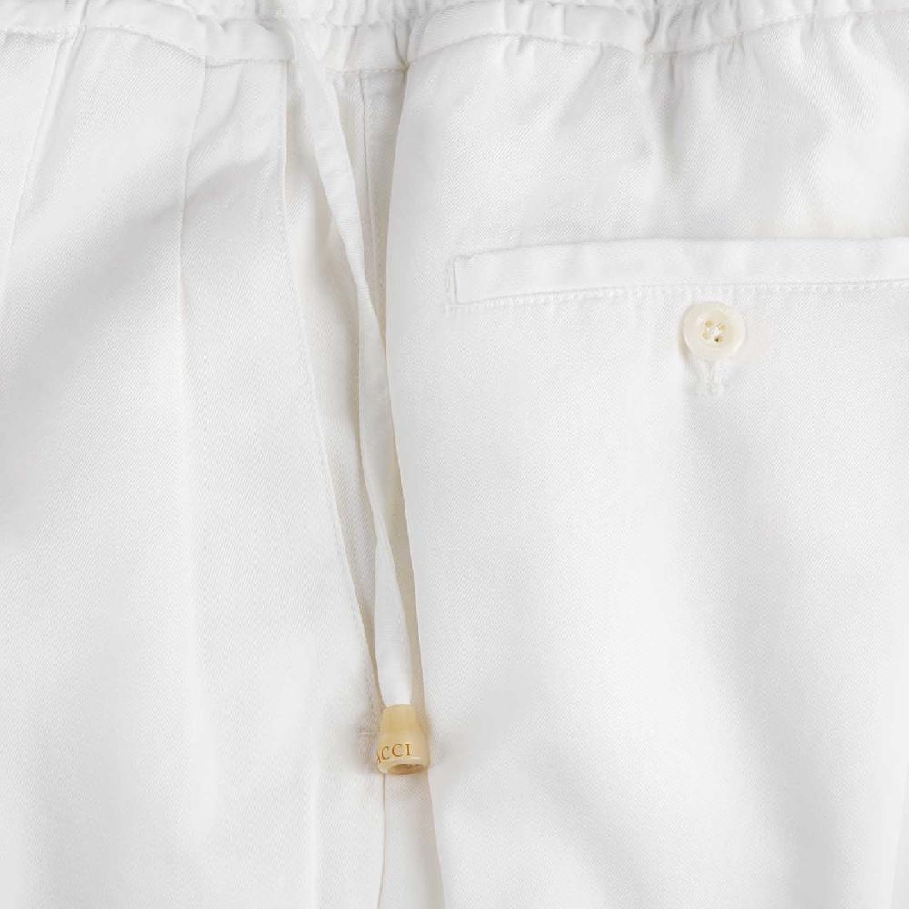 Rubinacci Pantalone leisure in cotone bianco Offerta