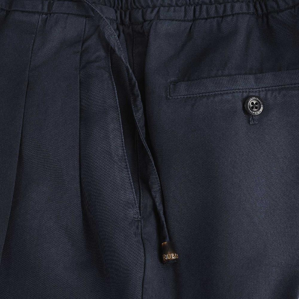 Rubinacci Pantalone leisure in cotone blu Economico