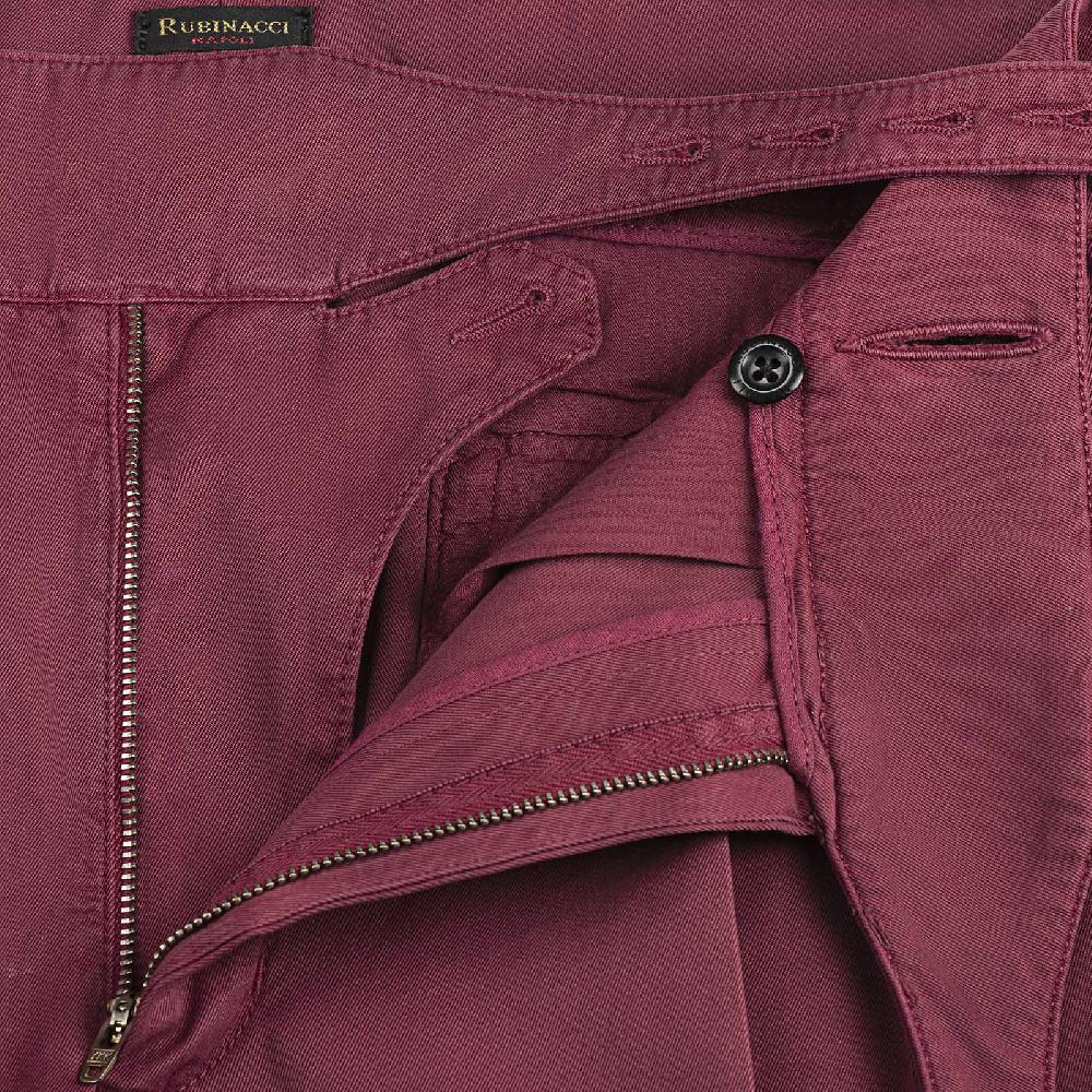 Rubinacci Pantalone manny in cotone vino Outlet
