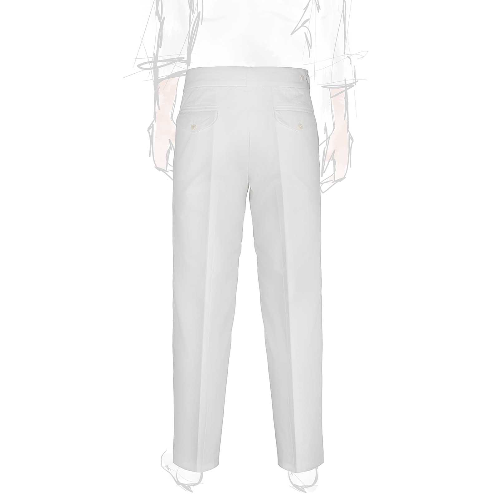 Rubinacci Pantalone genny in cotone bianco Saldi