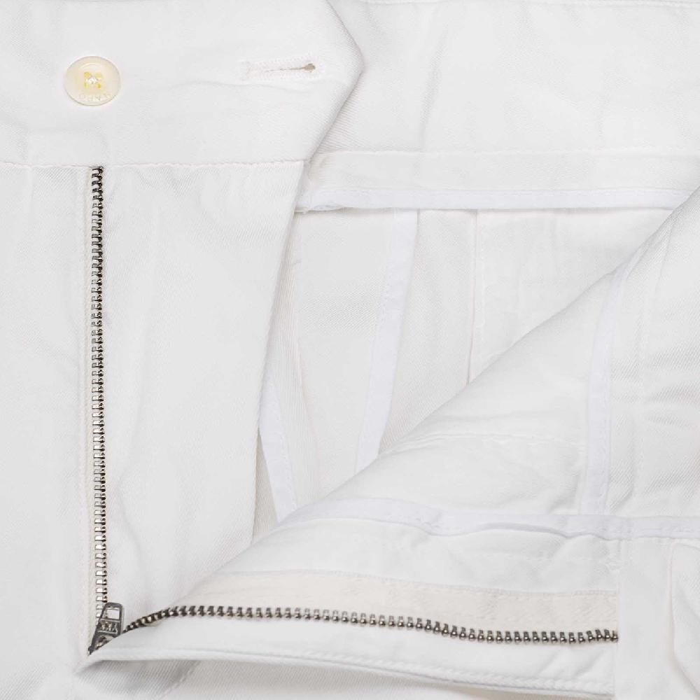 Rubinacci Pantalone genny in cotone bianco Saldi