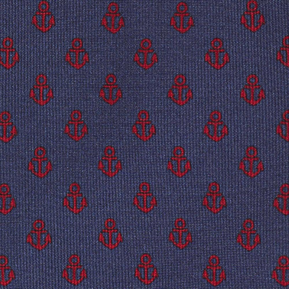 Rubinacci Cravatta in twill di seta con stampa ancora rossa Moda