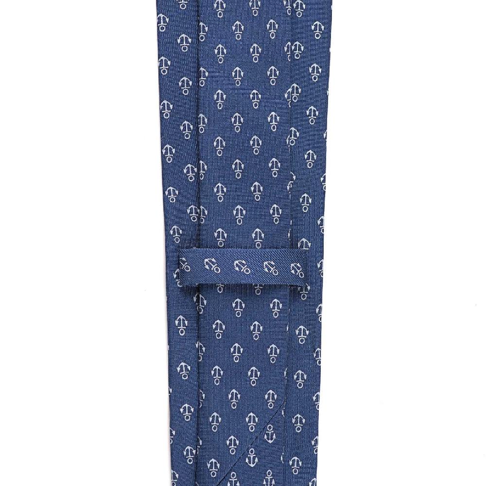 Rubinacci Cravatta in twill di seta con stampa ancora celeste Negozio online di fabbrica