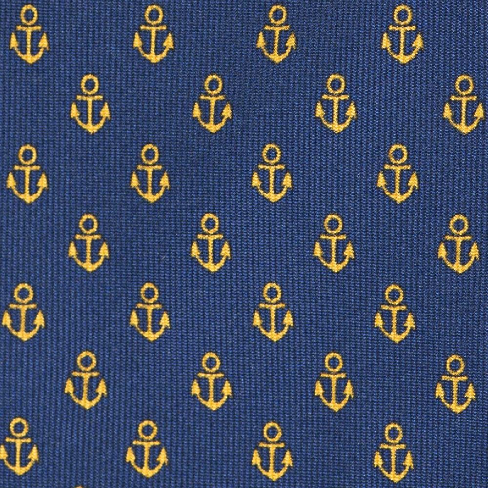 Rubinacci Cravatta in twill di seta con stampa ancora gialla Prezzo di fabbrica