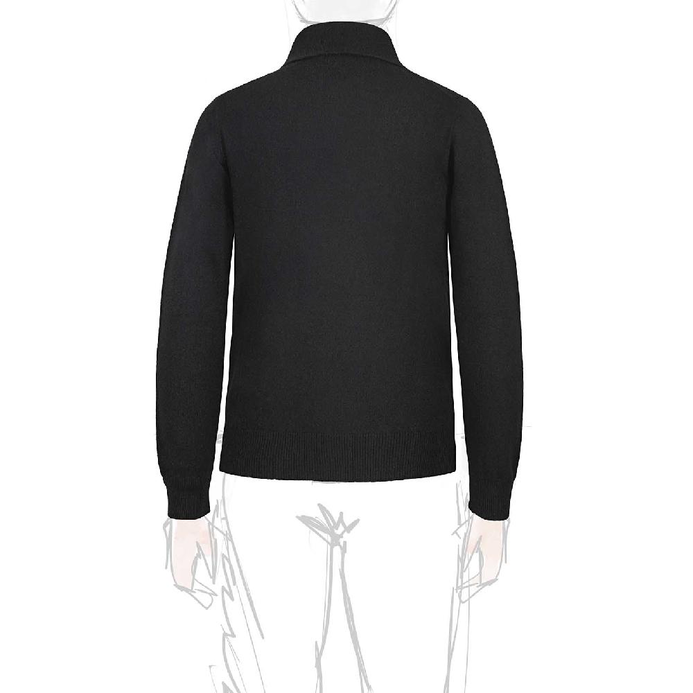 Rubinacci Polo in cashmere nero Trasporto libero internazionale