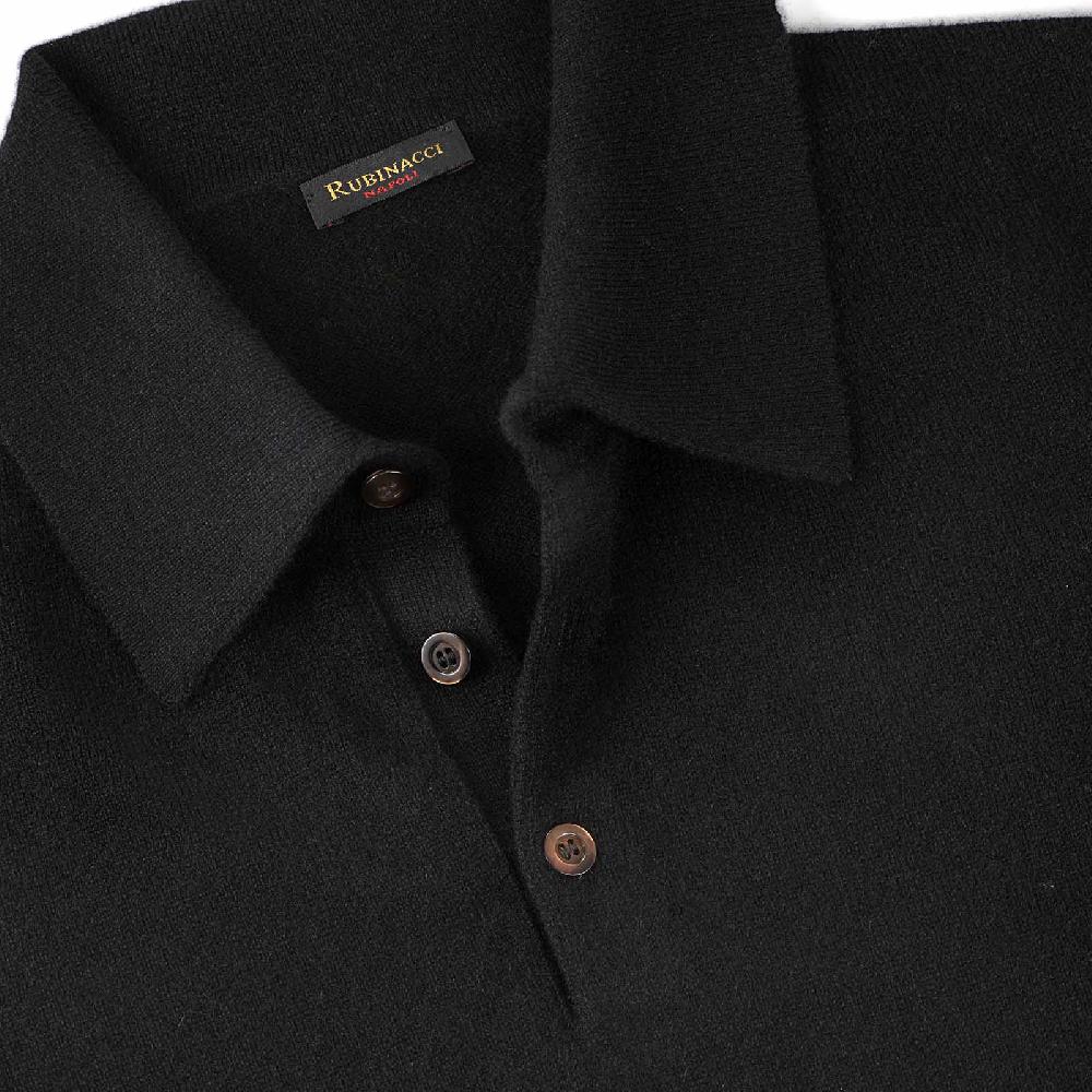 Rubinacci Polo in cashmere nero Trasporto libero internazionale