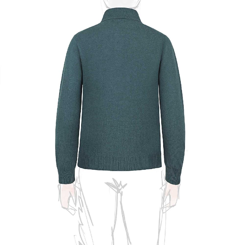 Rubinacci Polo in cashmere verde Officina