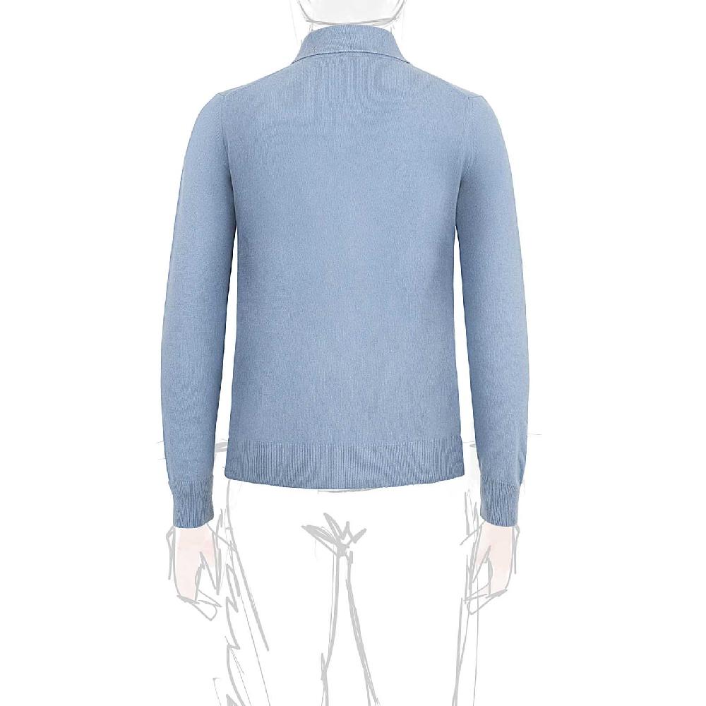 Rubinacci Polo in cashmere azzurro polvere Limitato a 3 giorni