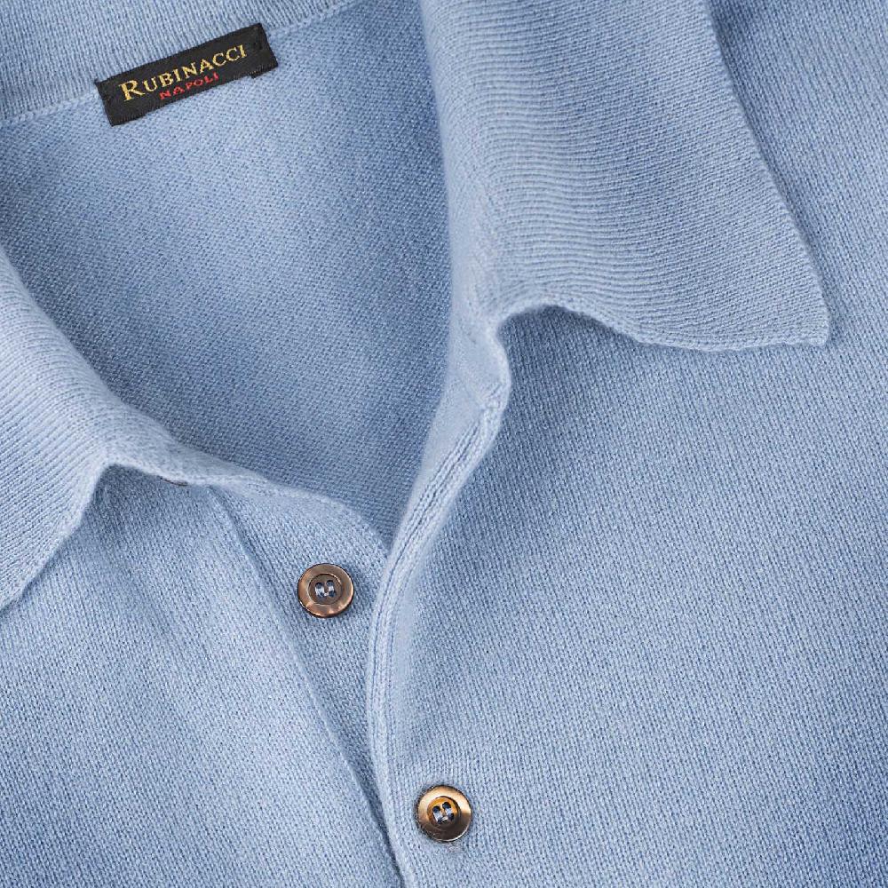 Rubinacci Polo in cashmere azzurro polvere Limitato a 3 giorni