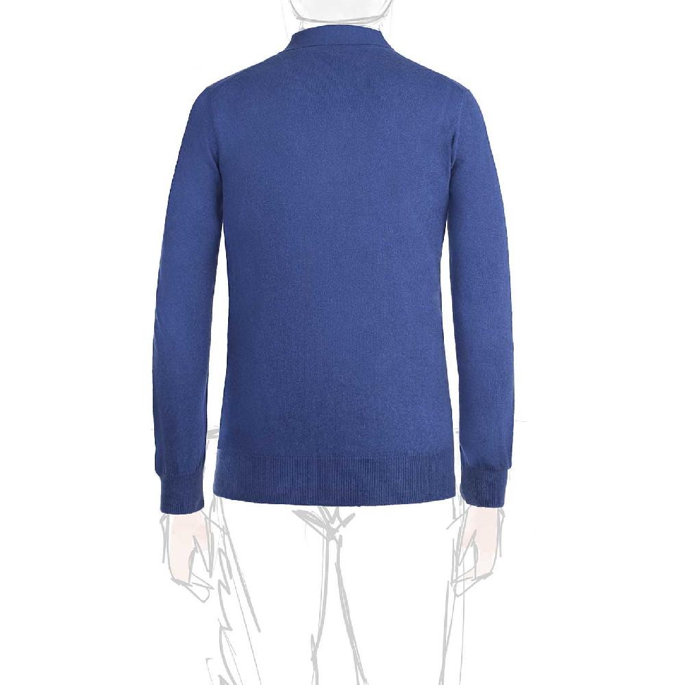 Rubinacci Polo in cashmere ceruleo Esporta salva