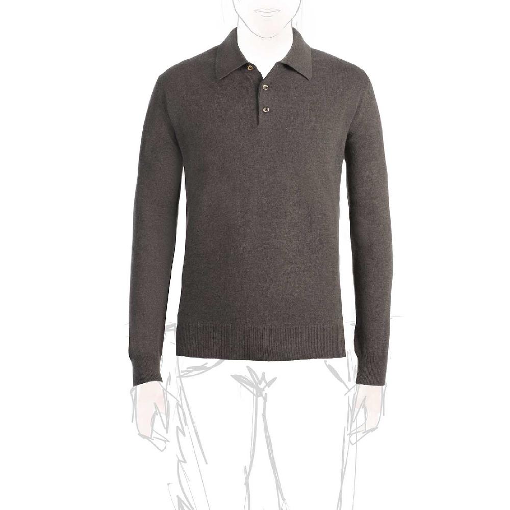 Rubinacci Polo in cashmere tortora Black Friday Prezzi