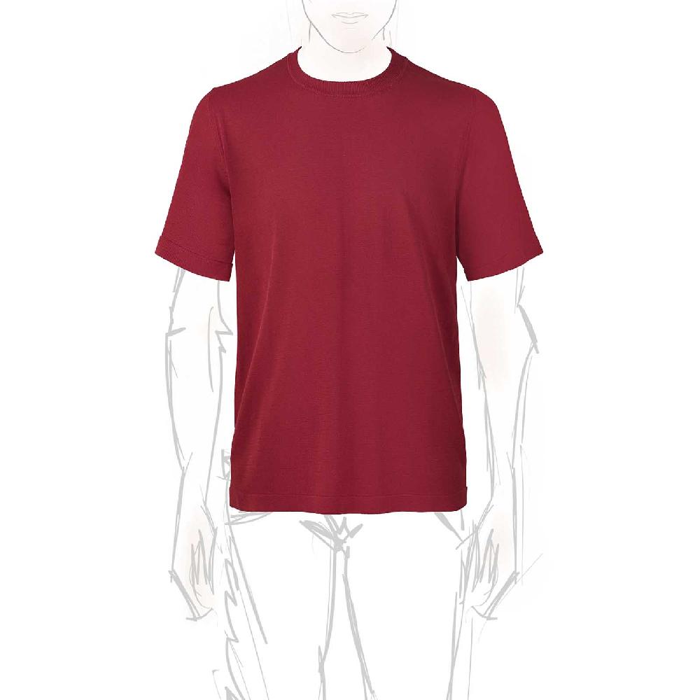 Rubinacci T-Shirt cotone bordeaux Sconti questo mese