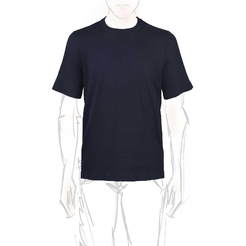 Rubinacci T-Shirt cotone blu Italy