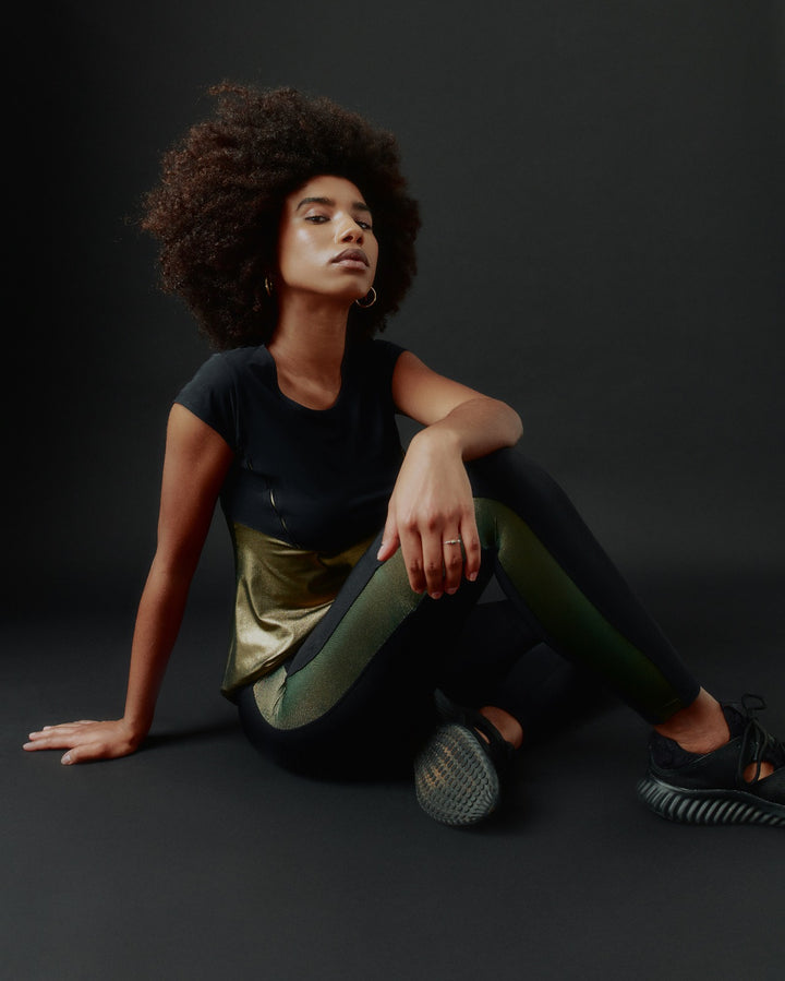 Sàpopa Wake up Fleece Metallic Leggings Offerta Pasqua
