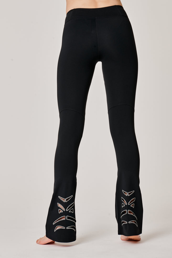 Sàpopa Vortice Black Flare Leggings Pezzi Unici