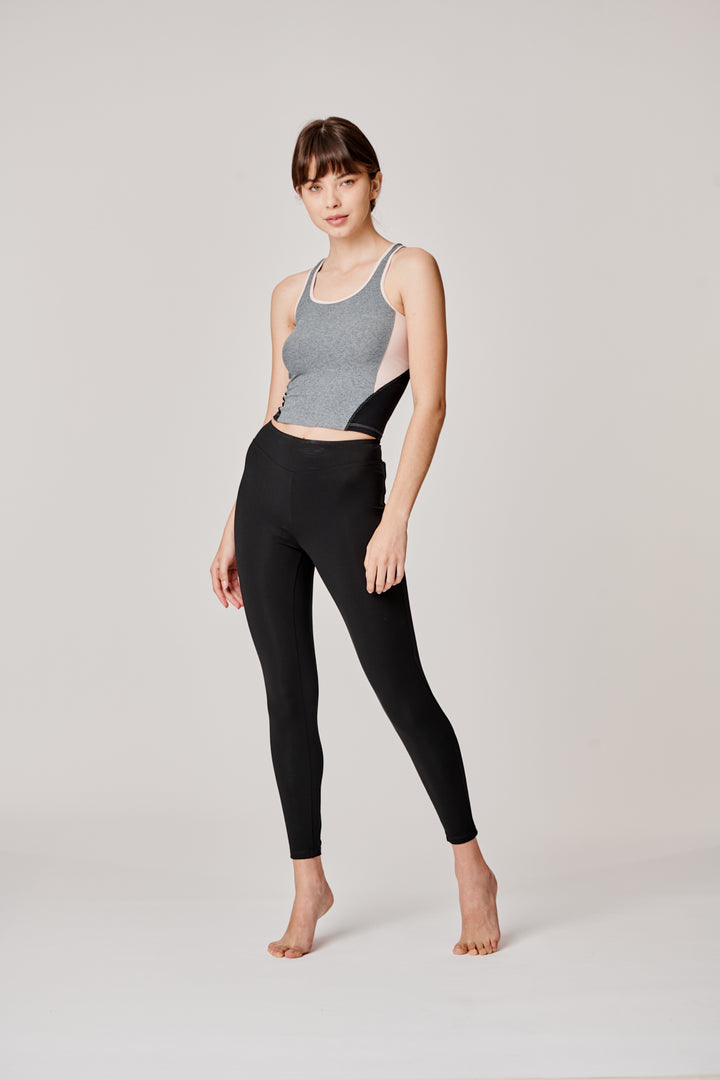 Sàpopa Classy Grey-Pink Crop Top Spedizione Gratuita