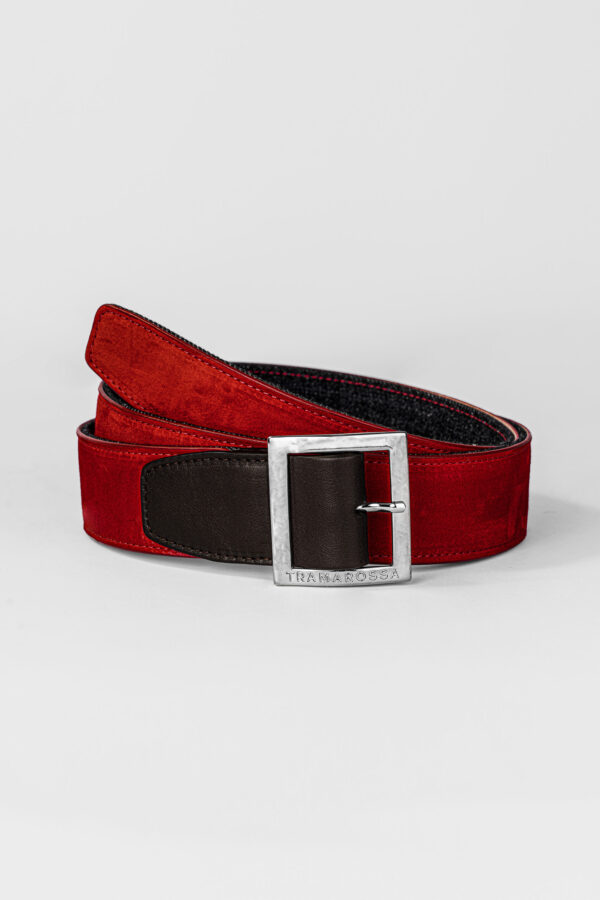 Sartoria Tramarossa CINTURA COLOR ROSSO IN SUEDE