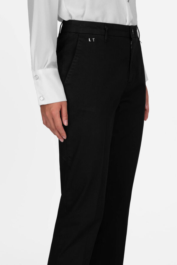 Sartoria Tramarossa PANTALONE ADELE SLIM IN DENIM NERO Vendita Calda