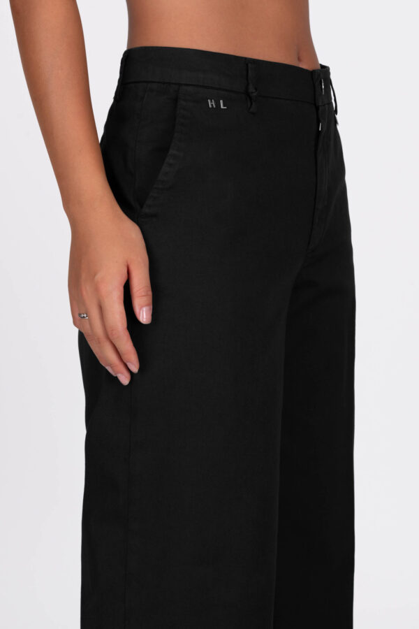 Sartoria Tramarossa PANTALONE AMELIA WIDE LEG IN GABARDINA DI COTONE NERO I Più Venduti
