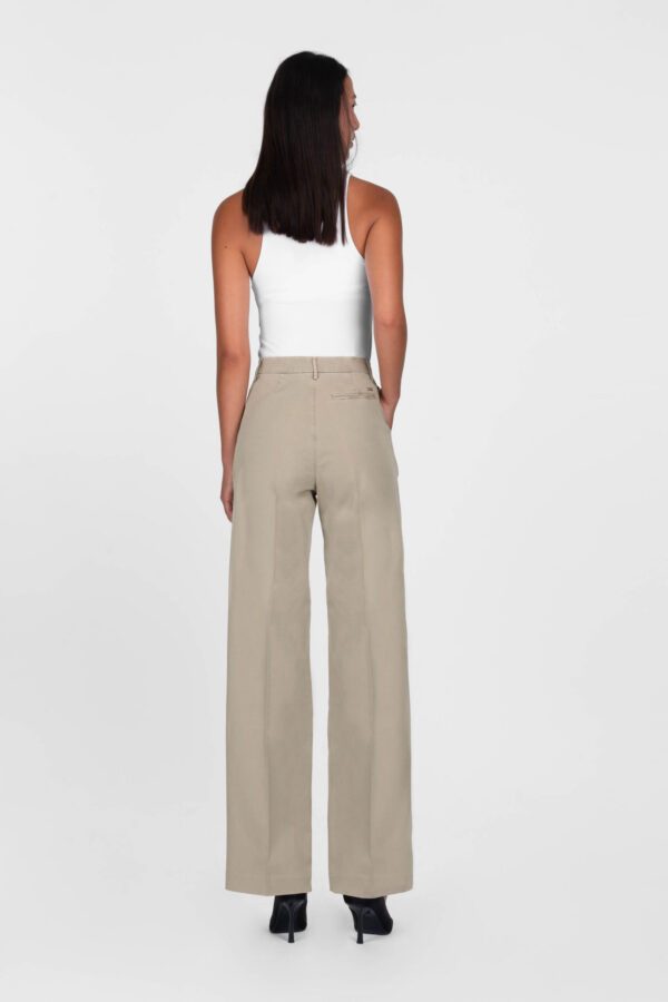 Sartoria Tramarossa PANTALONE AURELIA WIDE LEG GABARDINA DI COTONE SAND Nuova