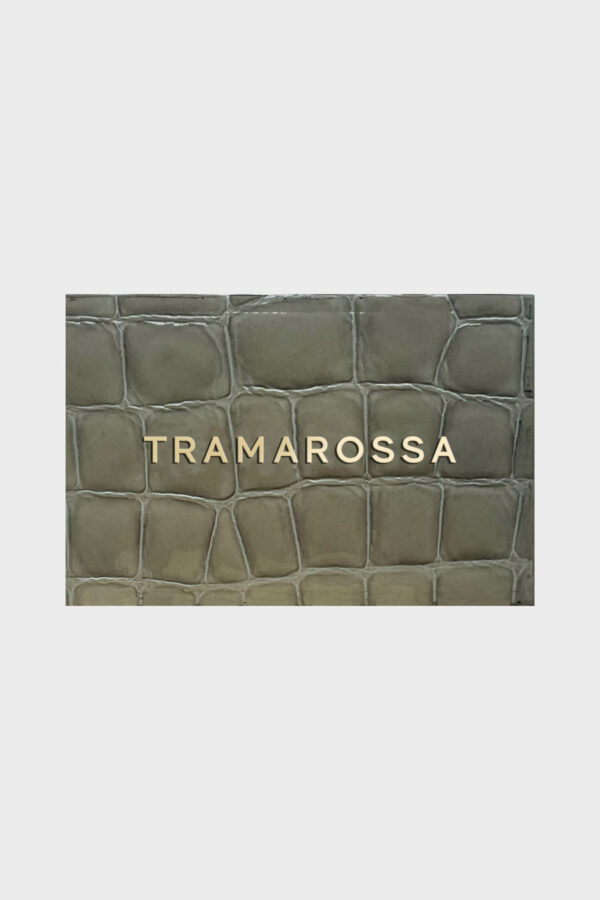 Sartoria Tramarossa Salpa Suede stampa Coccodrillo – Shiny Sage