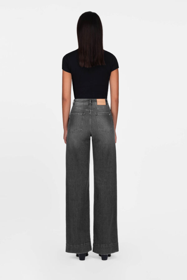 Sartoria Tramarossa JEANS VIOLA WIDE LEG IN DENIM NERO I Più Venduti