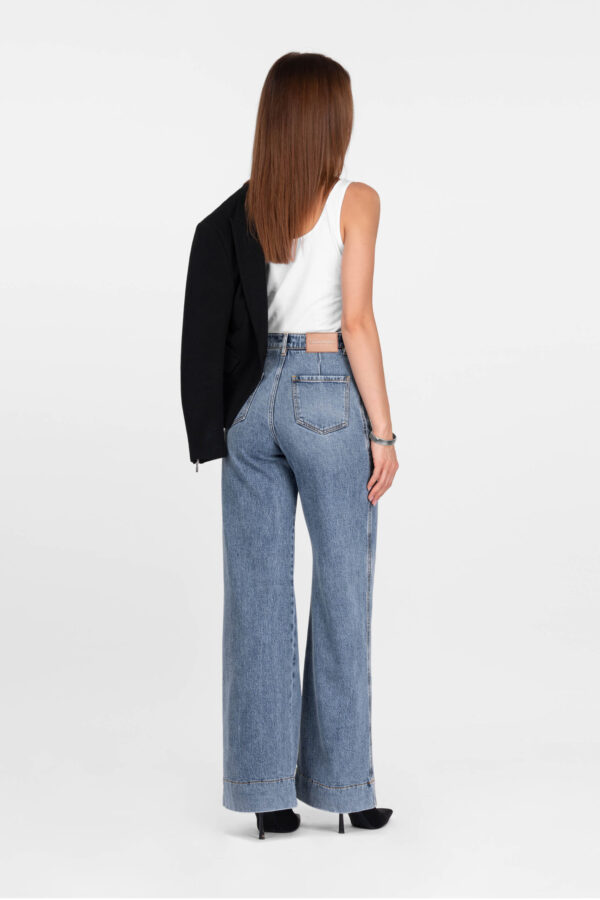 Sartoria Tramarossa JEANS VIRGINIA WIDE LEG IN DENIM BLU CHIARO Nuova
