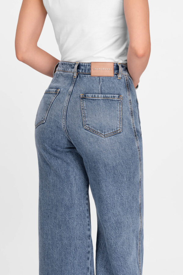 Sartoria Tramarossa JEANS VIRGINIA WIDE LEG IN DENIM BLU CHIARO Nuova