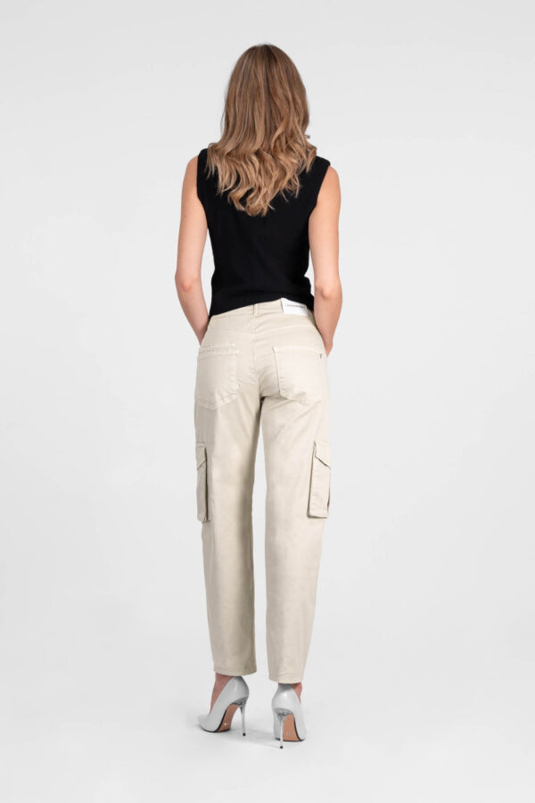 Sartoria Tramarossa PANTALONE LUCIA MUM IN GABARDINA DI COTONE BEIGE Italia