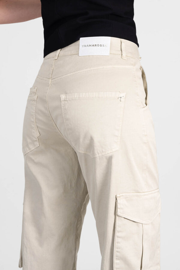 Sartoria Tramarossa PANTALONE LUCIA MUM IN GABARDINA DI COTONE BEIGE Italia