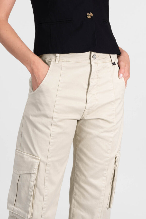 Sartoria Tramarossa PANTALONE LUCIA MUM IN GABARDINA DI COTONE BEIGE Italia