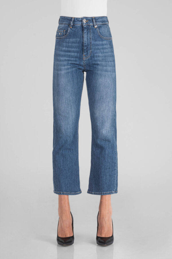 Sartoria Tramarossa JEANS MONICA FLARE CUT FLARE IN DENIM BLU MEDIO Pezzi Unici