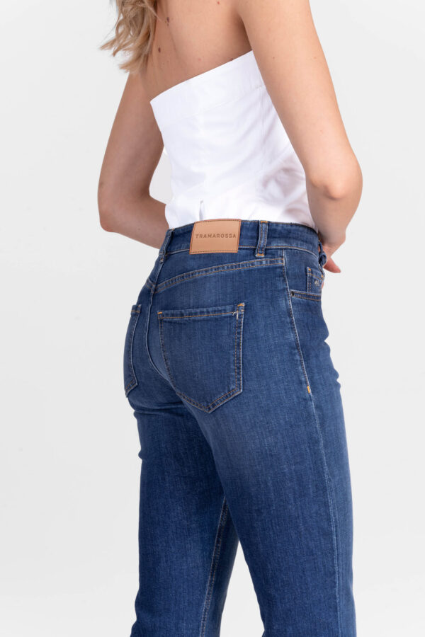 Sartoria Tramarossa JEANS MONICA FLARE CUT FLARE IN DENIM BLU MEDIO Soddisfazione Garantita