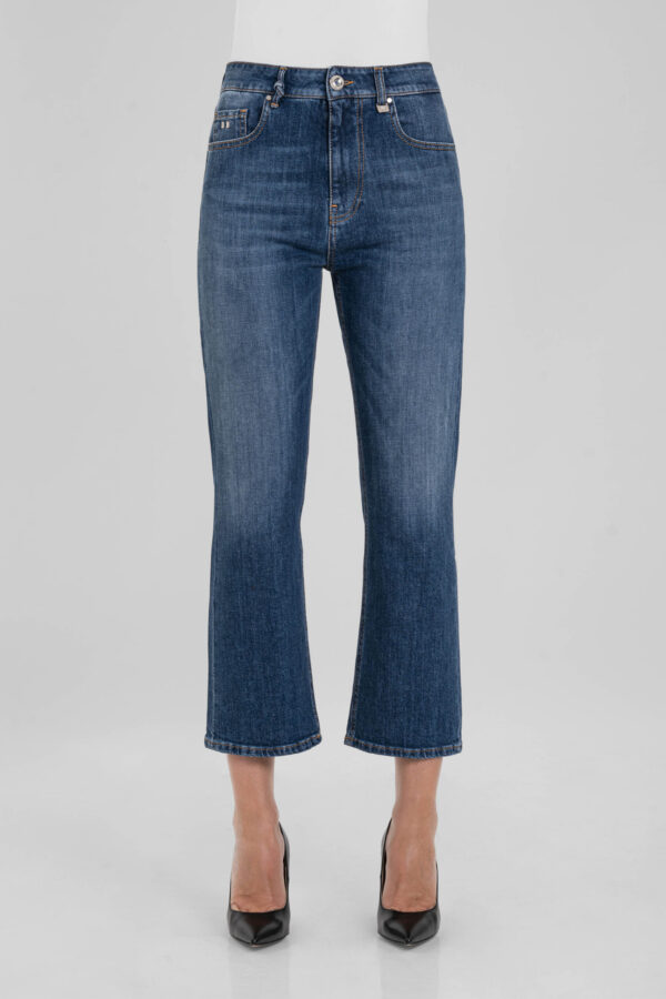 Sartoria Tramarossa JEANS MONICA FLARE CUT FLARE IN DENIM BLU MEDIO Soddisfazione Garantita