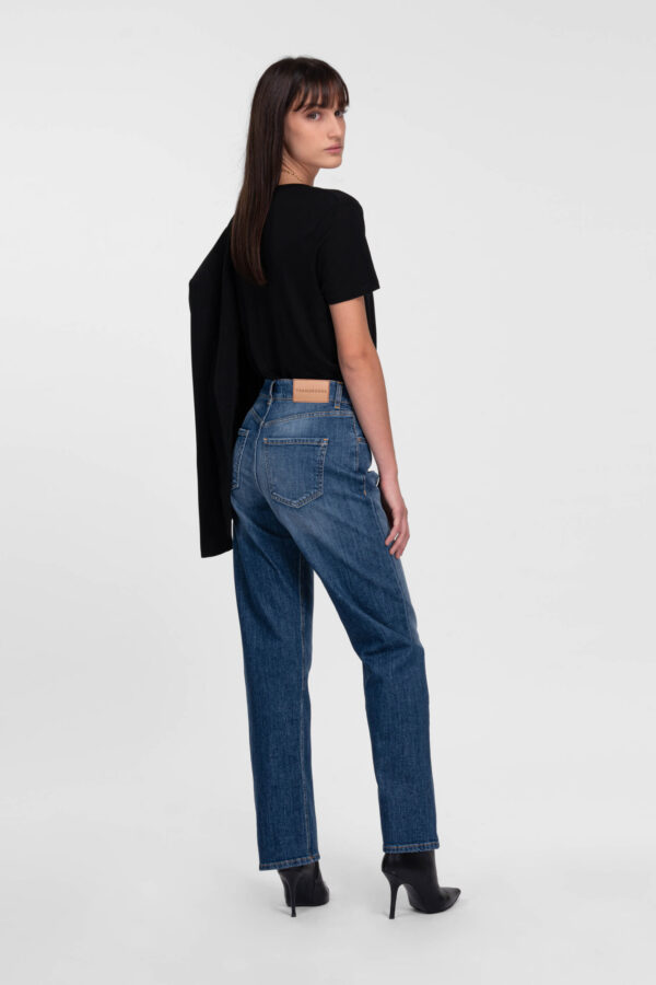 Sartoria Tramarossa JEANS MONICA STRAIGHT IN DENIM BLU MEDIO Negozi Online