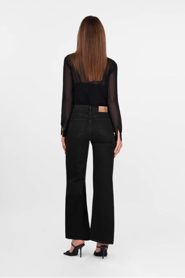 Sartoria Tramarossa JEANS MONICA WIDE WIDE LEG IN DENIM NERO Promozione Limitata