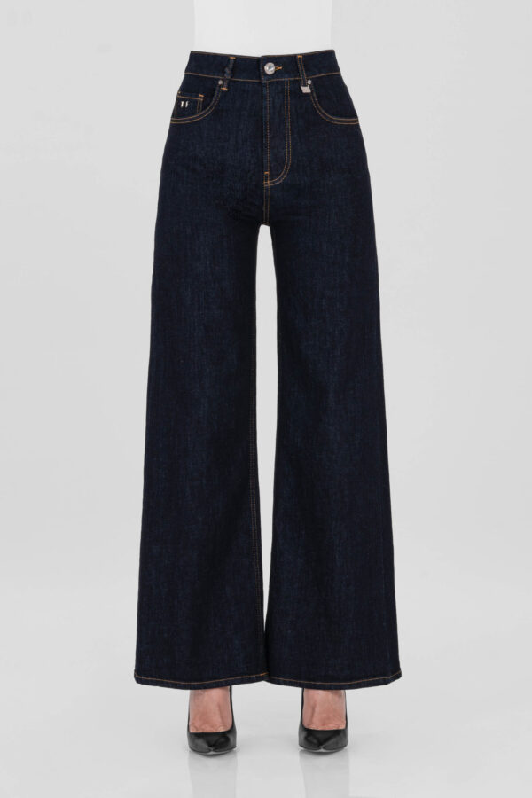 Sartoria Tramarossa JEANS MONICA WIDE WIDE LEG IN DENIM NERO Fino Al -60%